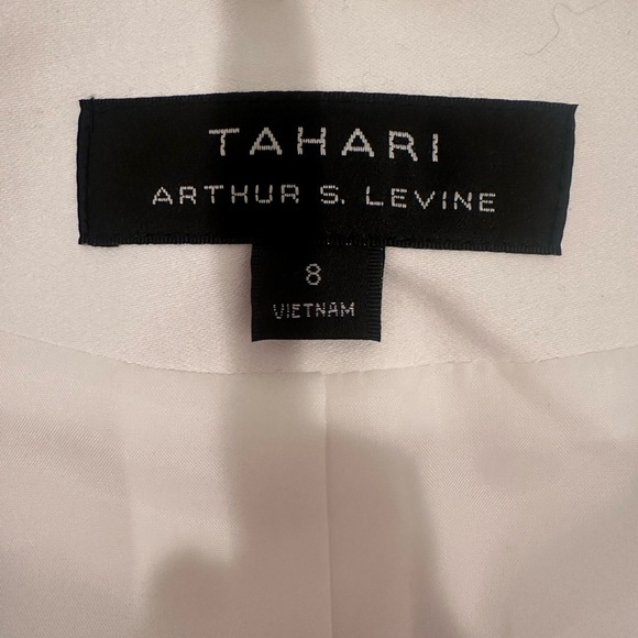 NWT Tahari Arthur Levine White & Floral Blazer Sz 8 Church Career Tailored - Picture 6 of 8